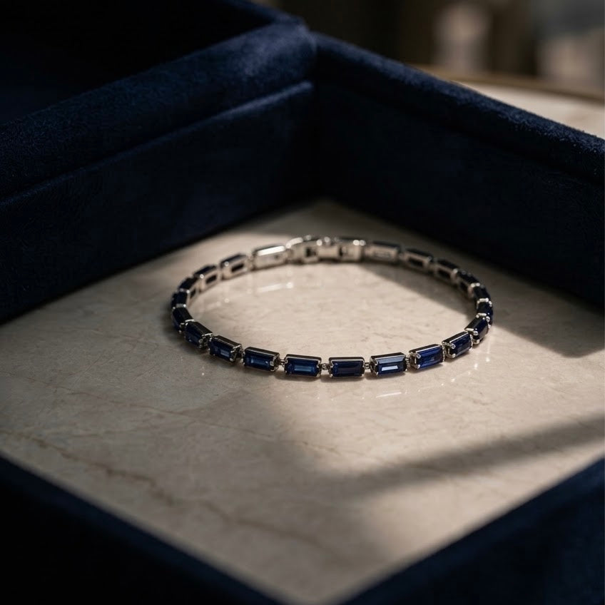 Blue Zirconia Tennis Bracelet