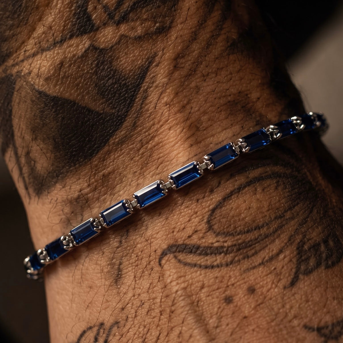 Blue Zirconia Tennis Bracelet
