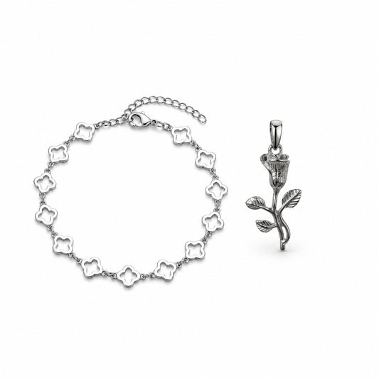 Flower Pendant + Flower Bracelet (FREE SHIPPING)