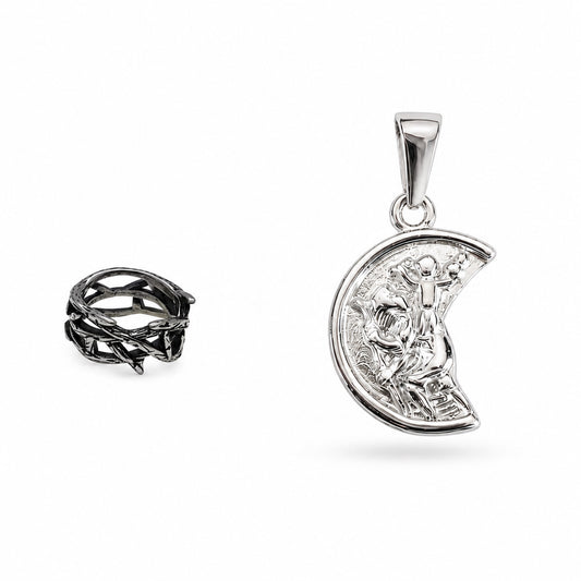 Celestial Pendant + Thorn Retro Ring (FREE SHIPPING)