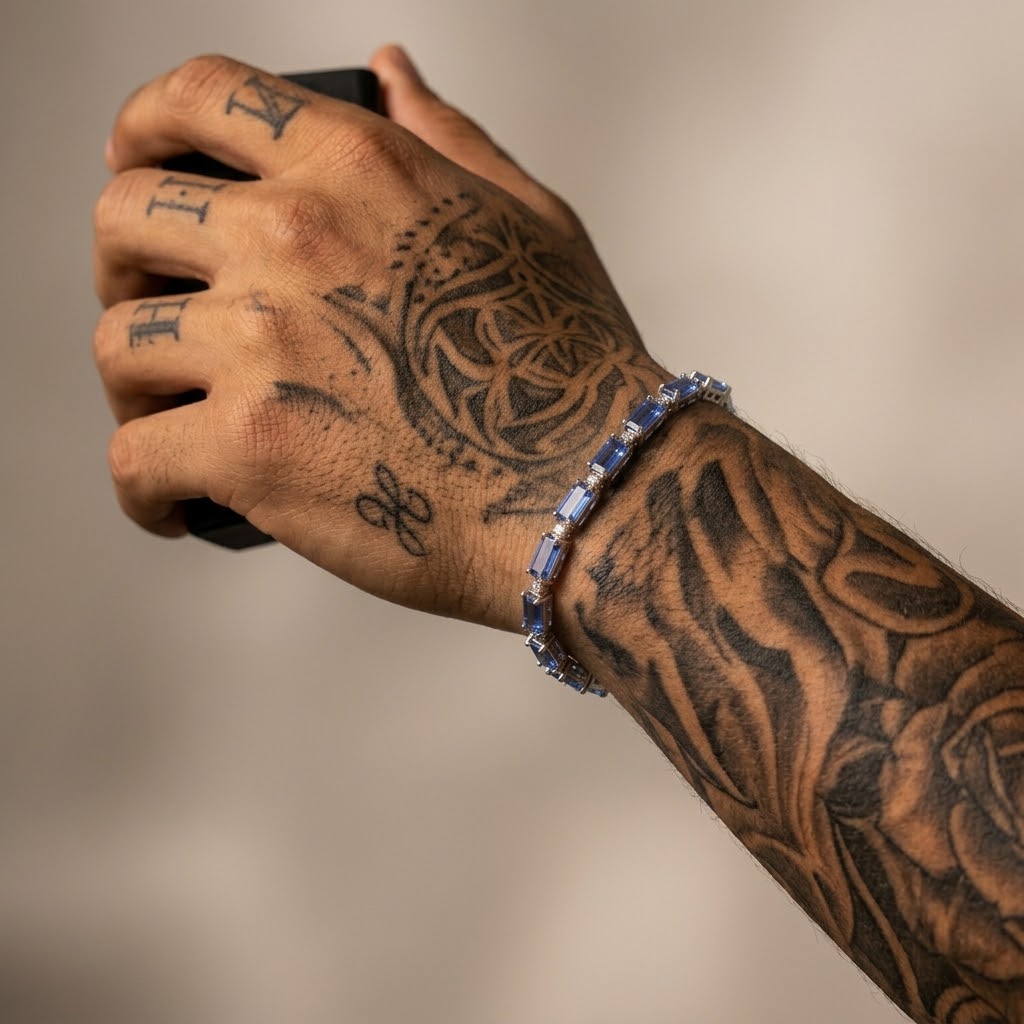 Blue Zirconia Tennis Bracelet